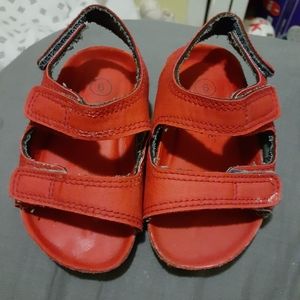 Red boy sandals